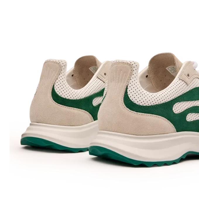 Kadın Beyaz ve Yeşil Stade Sneaker