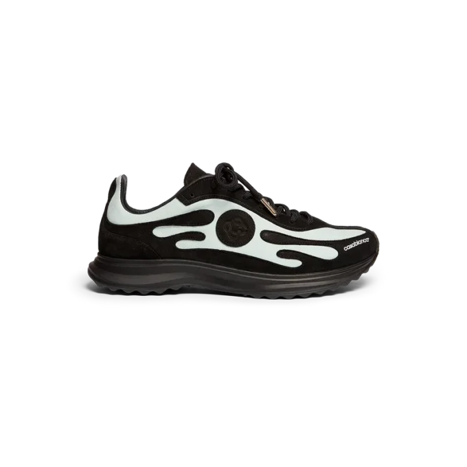Erkek Siyah ve Nane Yeşili Stade Sneaker