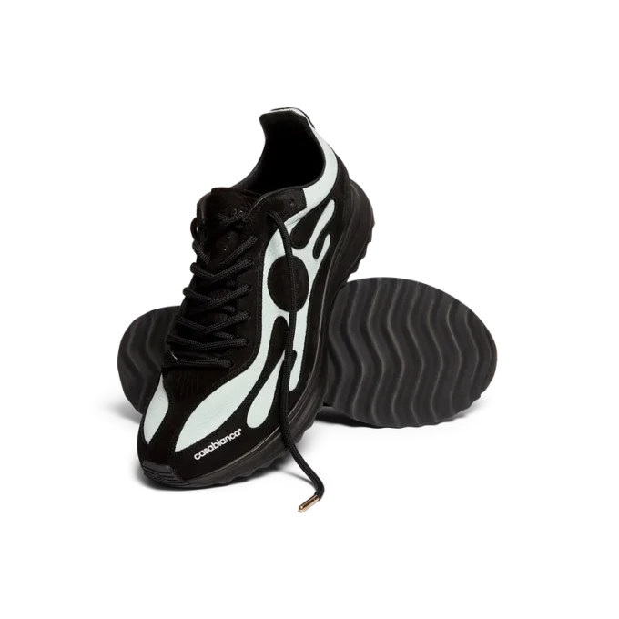 Erkek Siyah ve Nane Yeşili Stade Sneaker