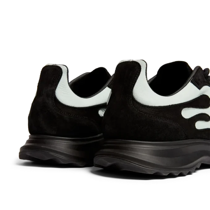 Erkek Siyah ve Nane Yeşili Stade Sneaker