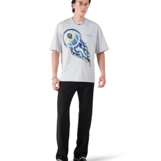 Flaming Tennis Ball Oversized Kısa Kollu Şort Tişört