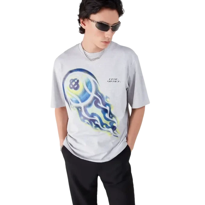 Flaming Tennis Ball Oversized Kısa Kollu Şort Tişört Flaming Tennis Ball Oversized Kısa Kollu Şort Tişört