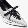 Gümüş Deri Topuklu Sneaker Pompalar