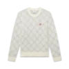 Gümüş Monogramlı Mohair Karışımlı Bisiklet Yaka