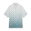 Gradient Monogram Kısa Kollu İpek Gömlek