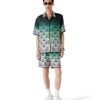 Gradient Monogram Kısa Kollu İpek Gömlek Gradient Monogram Kısa Kollu İpek Gömlek