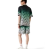 Gradient Monogram Kısa Kollu İpek Gömlek Gradient Monogram Kısa Kollu İpek Gömlek