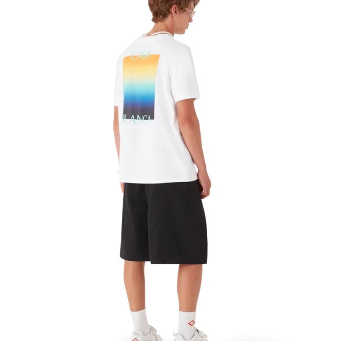Gradient Square Kısa Kollu Şort Tişört