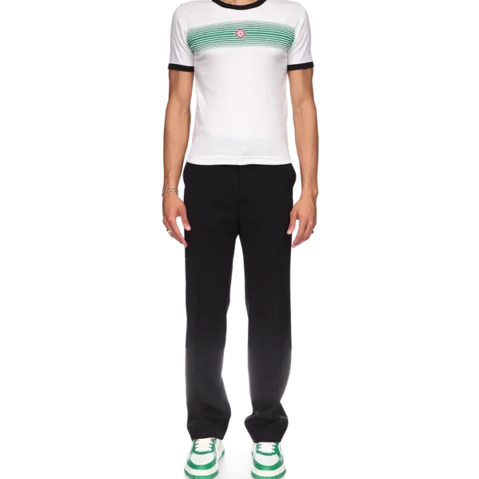 Gradient Stripe Ringer Tişört