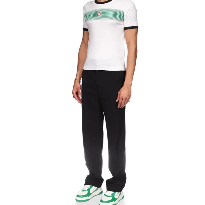 Gradient Stripe Ringer Tişört