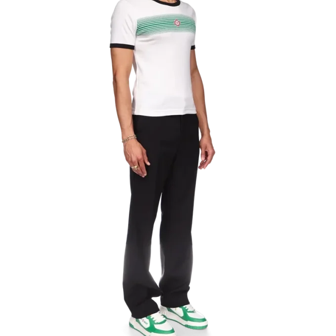 Gradient Stripe Ringer Tişört