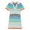 Gradient Wave Kroşe Mini Elbise