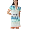 Gradient Wave Kroşe Mini Elbise