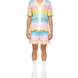 Gradient Wave Örgü Gömlek