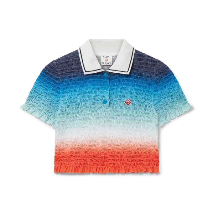 Gradyan Kısa Polo Gömlek Gradyan Kısa Polo Gömlek