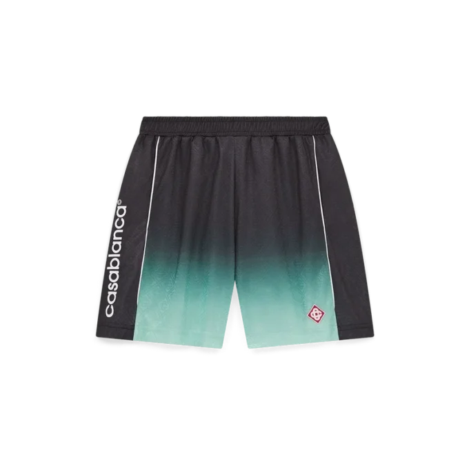 Gradyan Monogram Jakarlı Futbol Şortu Gradyan Monogram Jakarlı Futbol Şortu