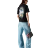 Graffiti Yıpranmış Denim Kot Graffiti Yıpranmış Denim Kot