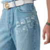 Graffiti Yıpranmış Denim Kot Graffiti Yıpranmış Denim Kot