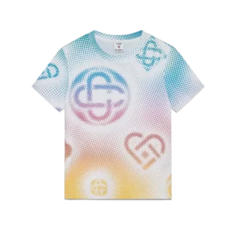 Halftone Logo Dar Şortlu Kısa Kollu Tişört