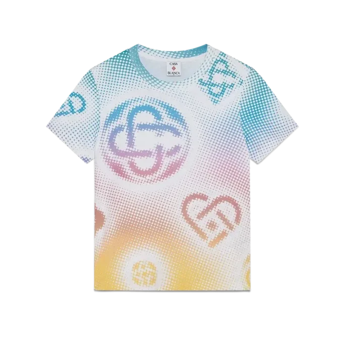 Halftone Logo Dar Şortlu Kısa Kollu Tişört Halftone Logo Dar Şortlu Kısa Kollu Tişört