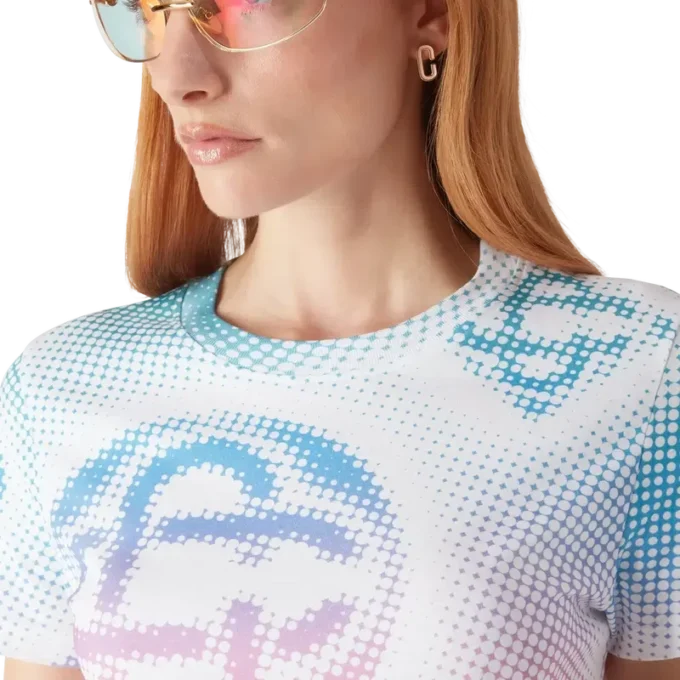 Halftone Logo Dar Şortlu Kısa Kollu Tişört Halftone Logo Dar Şortlu Kısa Kollu Tişört