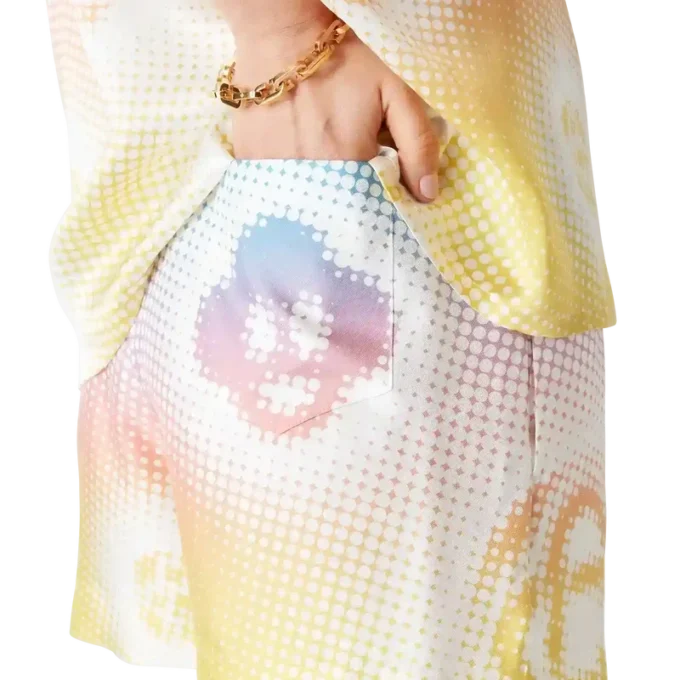 Halftone Logo İpek Şortlar