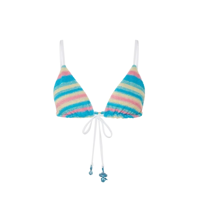 Çizgili Havlu Bikini Üstü