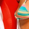 Çizgili Havlu Kumaş Bikini Altı