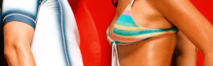 Çizgili Havlu Kumaş Bikini Altı