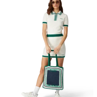 Çizgili Kroşe Çanta