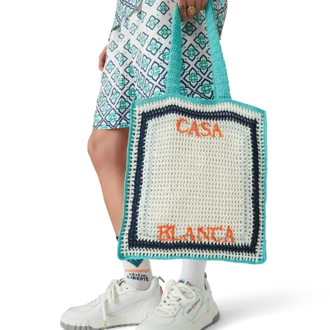 Çizgili Kroşe Çanta Çizgili Kroşe Çanta