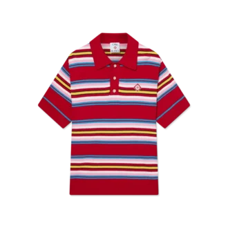 Çizgili Oversized Polo Yaka Tişört