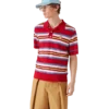 Çizgili Oversized Polo Yaka Tişört Çizgili Oversized Polo Yaka Tişört