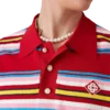 Çizgili Oversized Polo Yaka Tişört Çizgili Oversized Polo Yaka Tişört