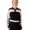 Çizgili Oversized Uzun Kollu Polo Yaka Tişört