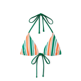 Çizgili İpli Bikini Üstü