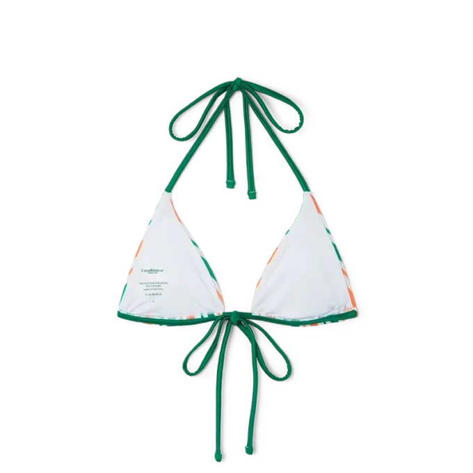 Çizgili İpli Bikini Üstü