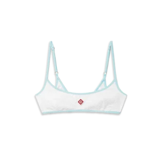 Jakarlı Monogram Bikini Üstü
