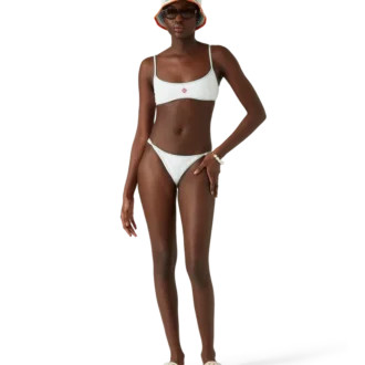 Jakarlı Monogram Bikini Altları