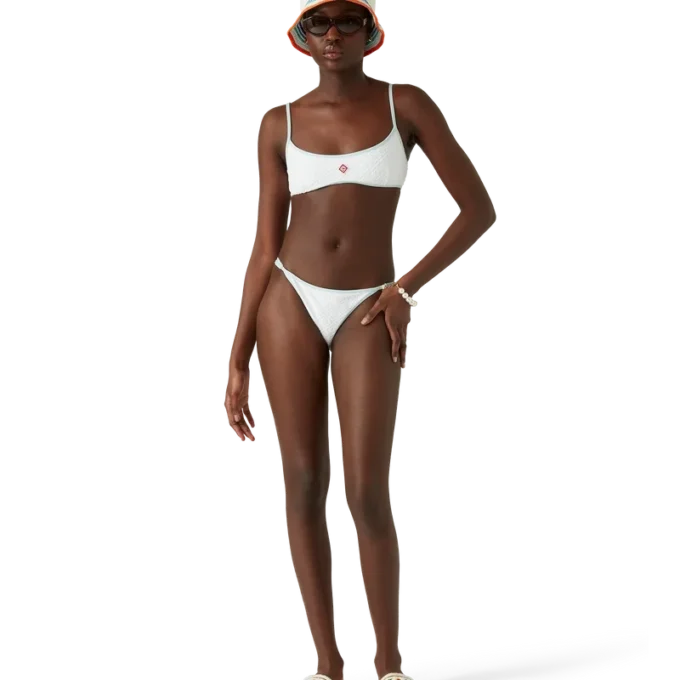 Jakarlı Monogram Bikini Altları Jakarlı Monogram Bikini Altları