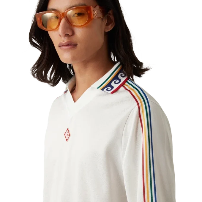 Jakarlı Monogram Futbol Uzun Kollu Gömlek Jakarlı Monogram Futbol Uzun Kollu Gömlek