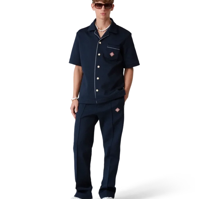 Jakarlı Monogram Gömlek Jakarlı Monogram Gömlek