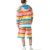 Kabarık Çizgili Oversize Kapüşonlu Sweatshirt Kabarık Çizgili Oversize Kapüşonlu Sweatshirt