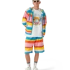 Kabarık Çizgili Oversized Şortlar Kabarık Çizgili Oversized Şortlar