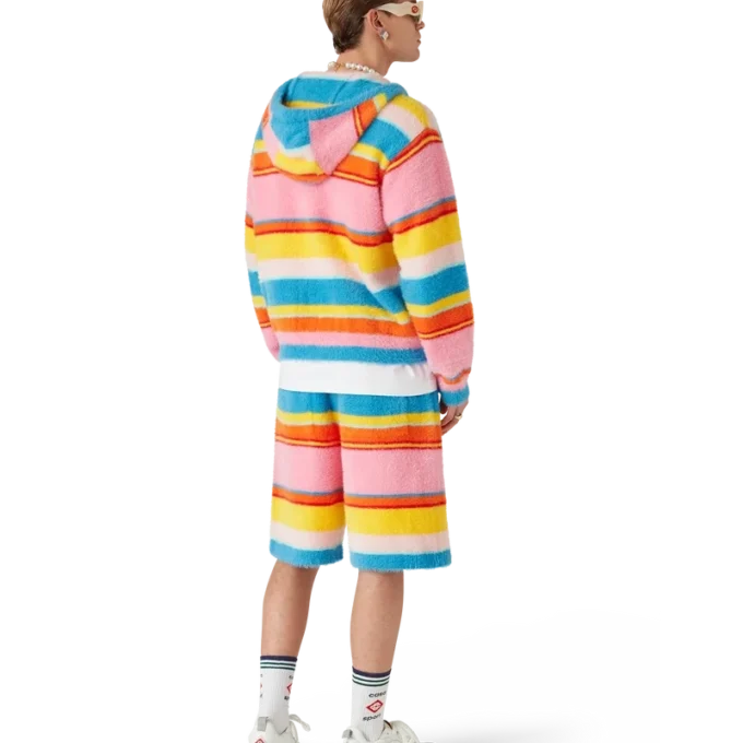 Kabarık Çizgili Oversized Şortlar Kabarık Çizgili Oversized Şortlar