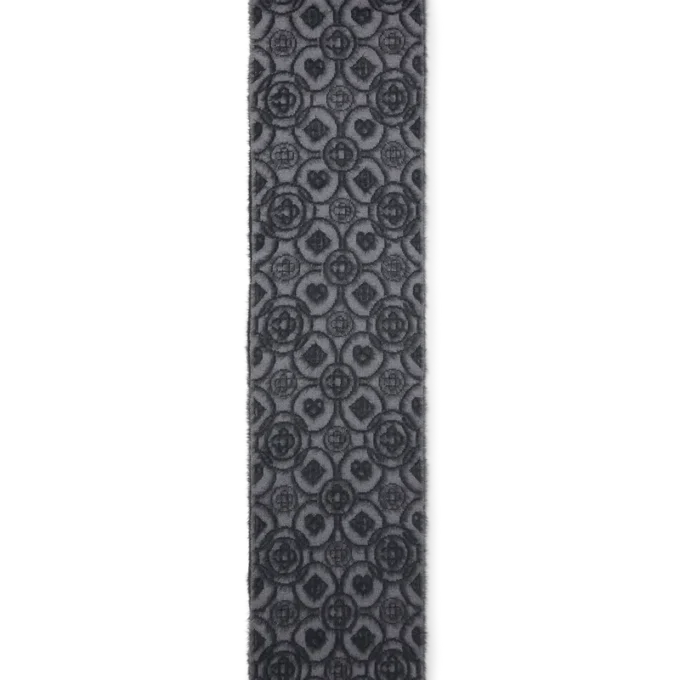 Kabarık Monogram Mohair Eşarp