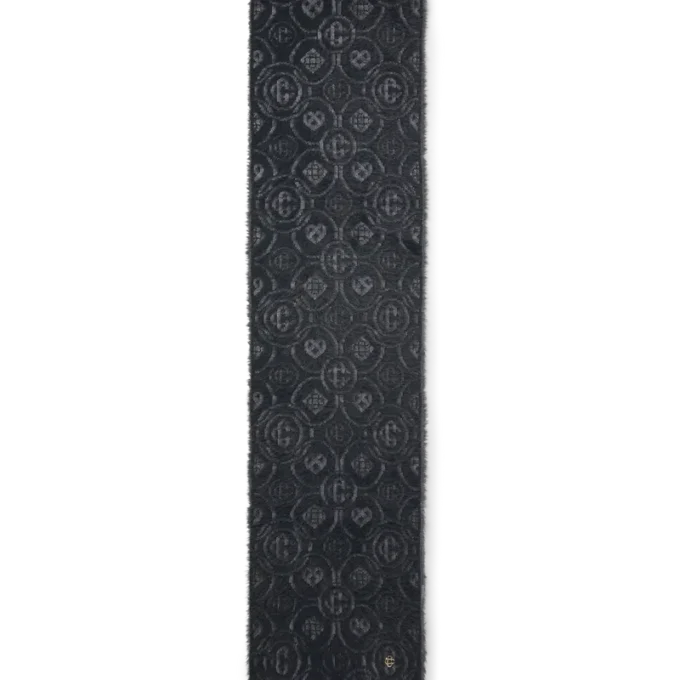 Kabarık Monogram Mohair Eşarp