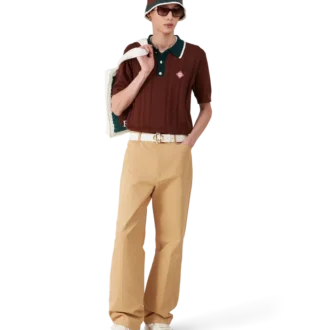 Kablo Örgü Oversized Polo Yaka Tişört