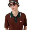 Kablo Örgü Oversized Polo Yaka Tişört Kablo Örgü Oversized Polo Yaka Tişört