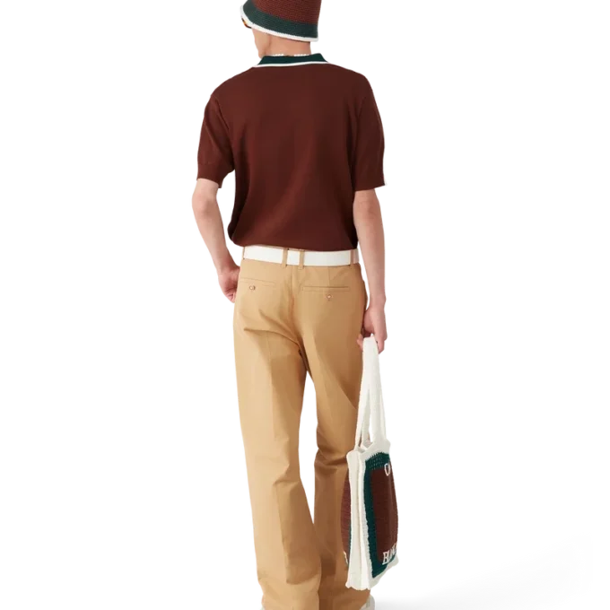 Kablo Örgü Oversized Polo Yaka Tişört Kablo Örgü Oversized Polo Yaka Tişört